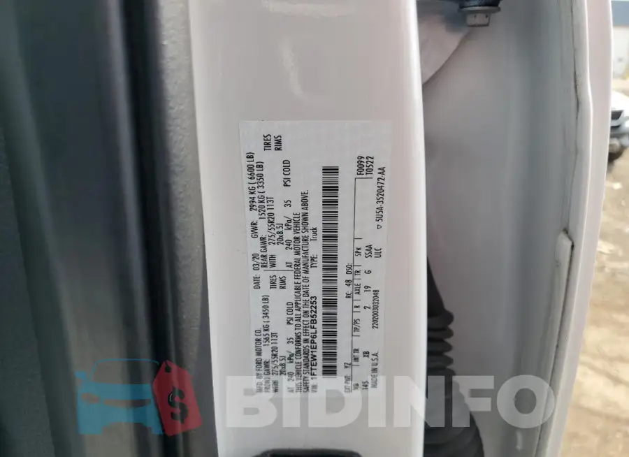 1FTEW1EP6LFB52253 Photo# 12