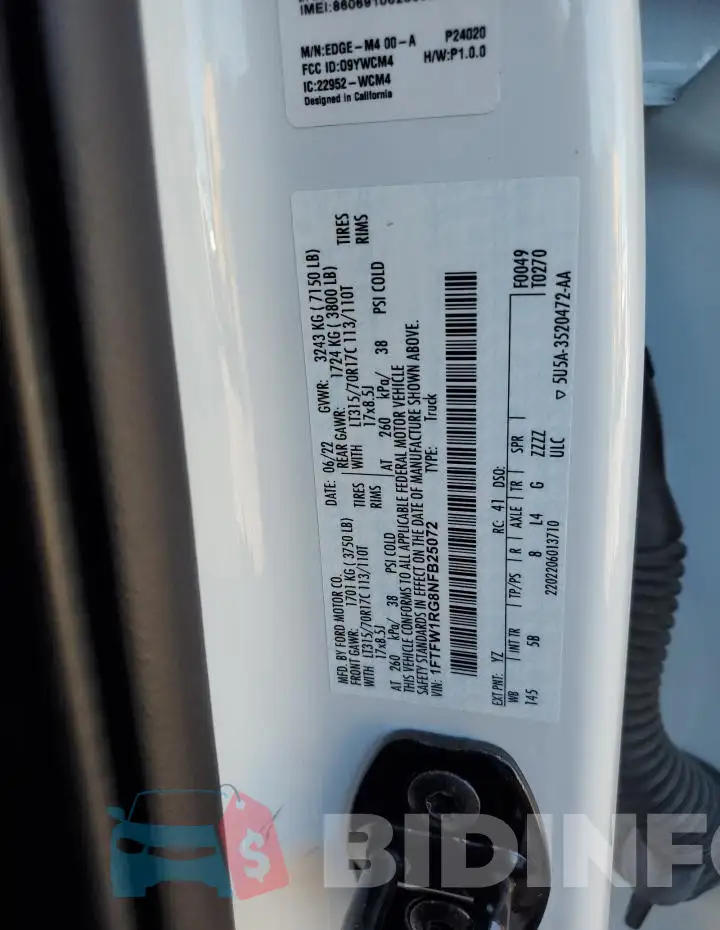 1FTFW1RG8NFB25072 Photo# 13
