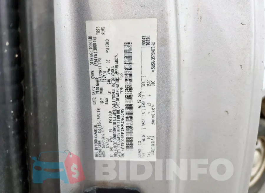 1FTFX1EF2HKD90589 Photo# 12
