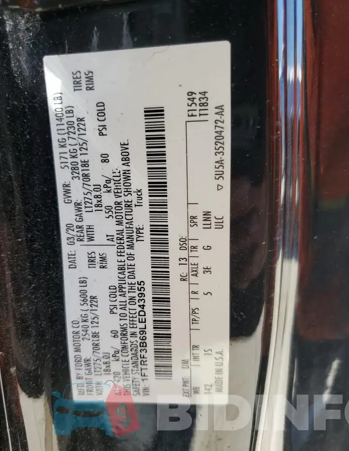 1FTRF3B69LED43955 Photo# 13