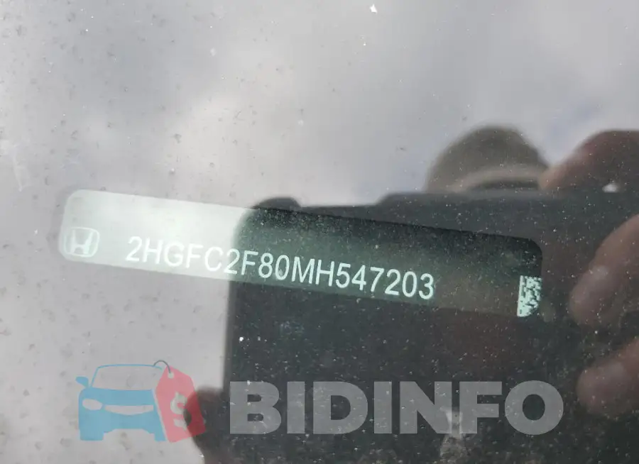 2HGFC2F80MH547203 Photo# 12