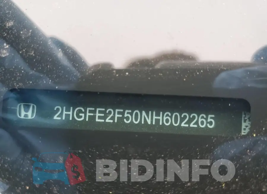 2HGFE2F50NH602265 Photo# 12