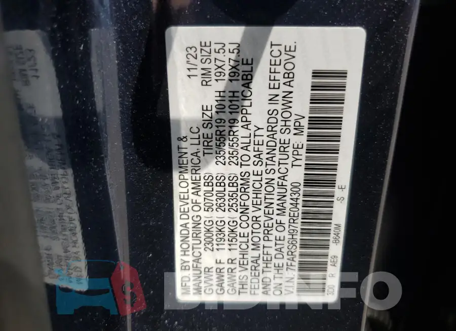 7FARS6H97RE044300 Photo# 13