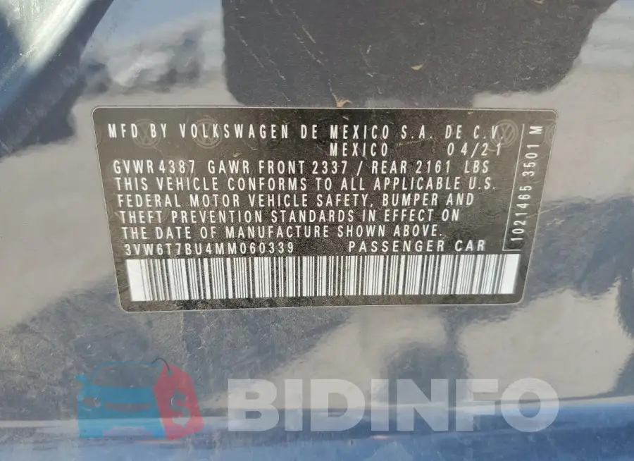 3VW6T7BU4MM060339 Photo# 13
