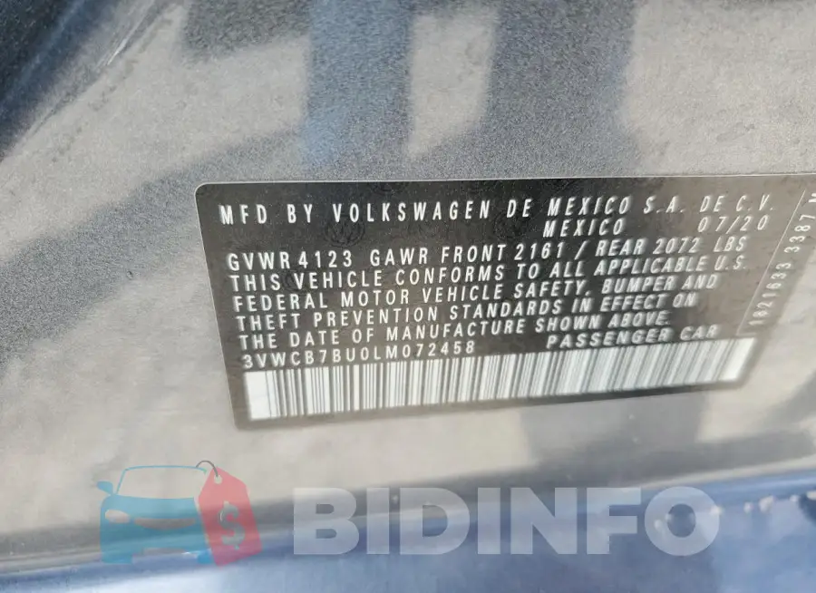 3VWCB7BU0LM072458 Photo# 12
