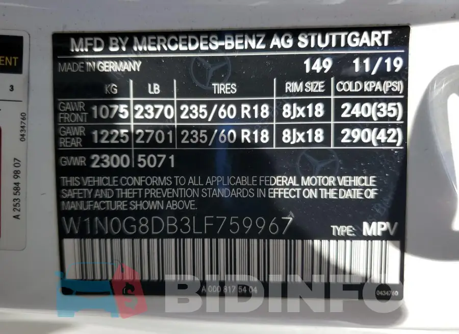 W1N0G8DB3LF759967 Photo# 14