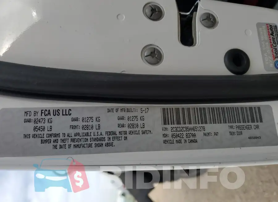 2C3CDZC95HH651278 Photo# 12