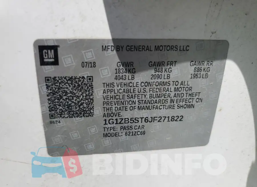 1G1ZB5ST6JF271822 Photo# 12