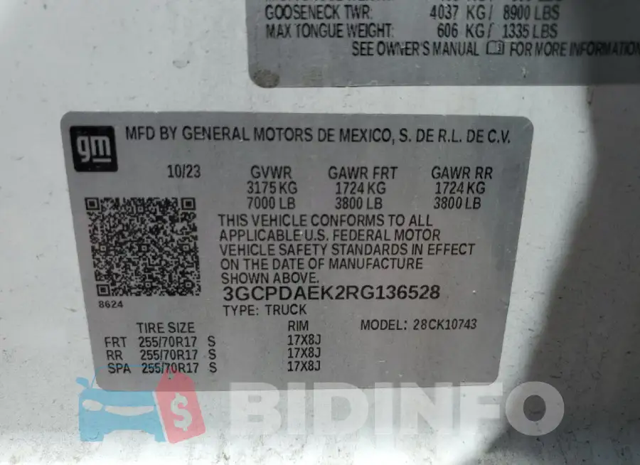 3GCPDAEK2RG136528 Photo# 12