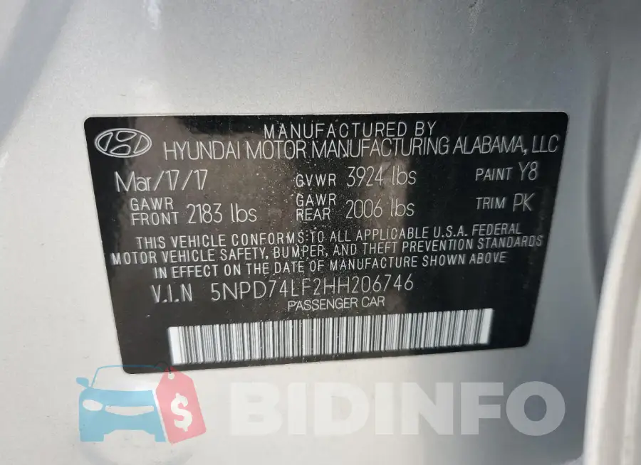 5NPD74LF2HH206746 Photo# 12