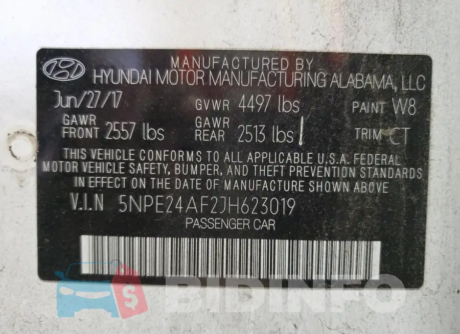 5NPE24AF2JH623019 Photo# 12