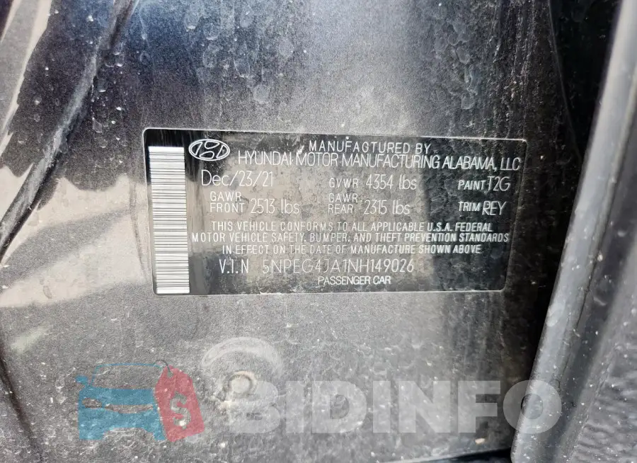 5NPEG4JA1NH149026 Photo# 12