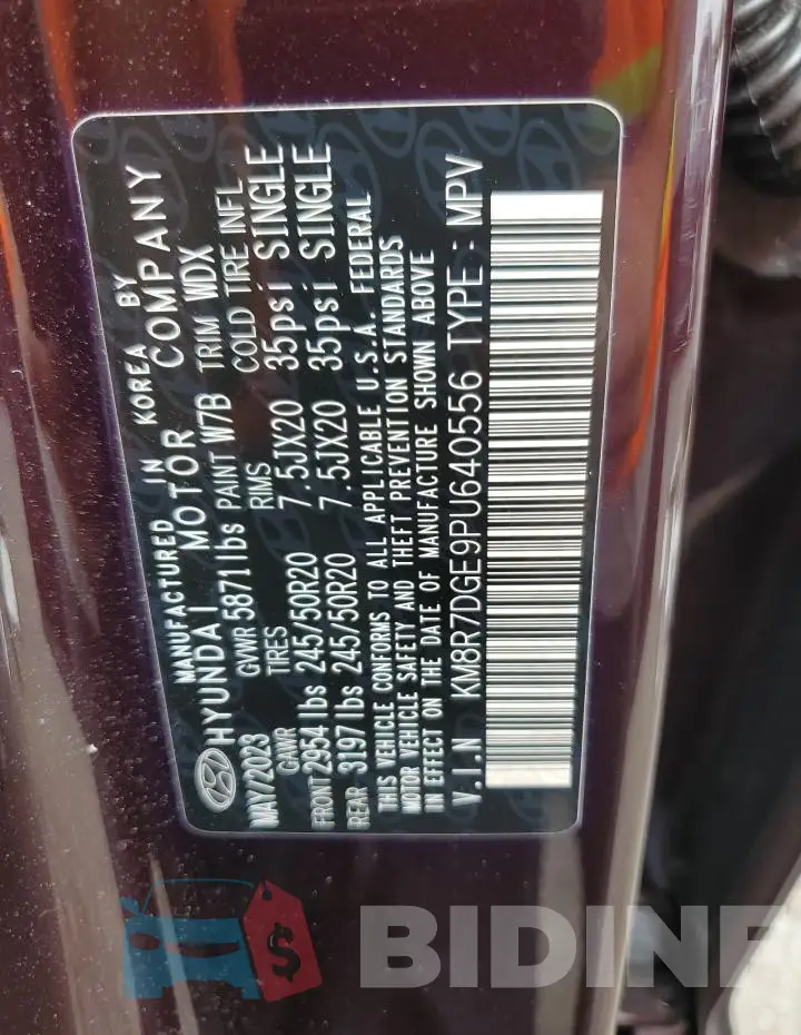 KM8R7DGE9PU640556 Photo# 14