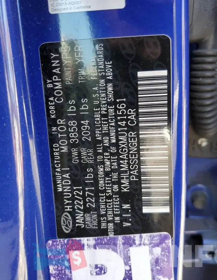 KMHLM4AGXMU141561 Photo# 12