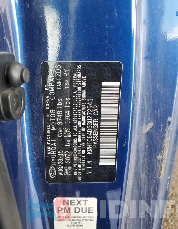KMHTC6AD5GU272941 Photo# 12