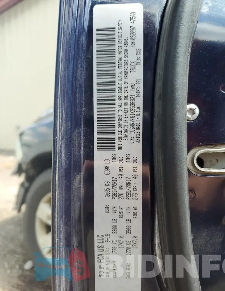 1C6RR7FG1KS536321 Photo# 12