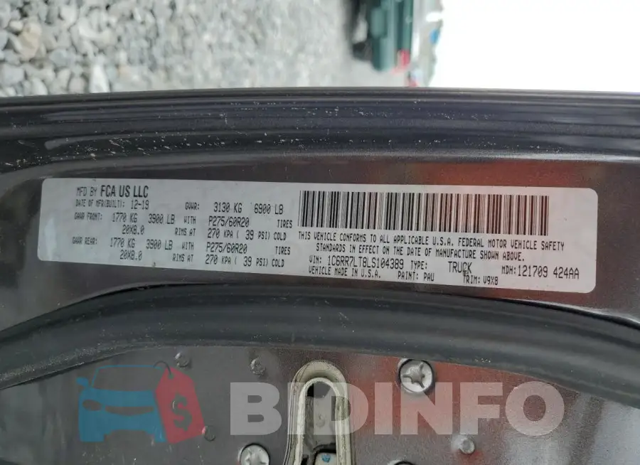 1C6RR7LT8LS104389 Photo# 12