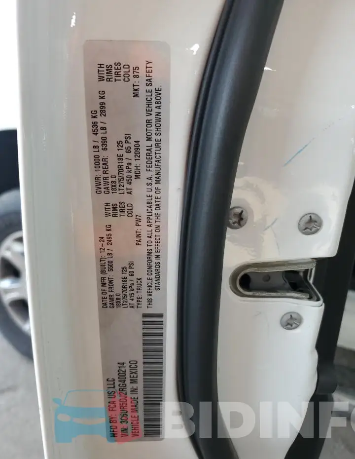 3C6UR5DJ2RG400214 Photo# 12