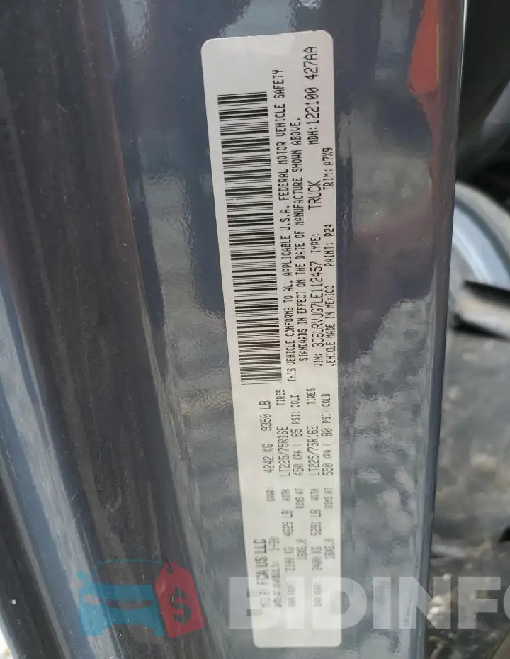 3C6URVJG7LE112457 Photo# 13