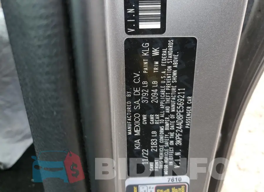 3KPF24AD8PE569211 Photo# 12