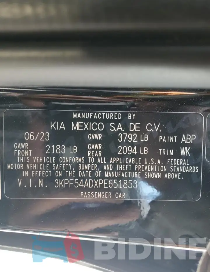 3KPF54ADXPE651853 Photo# 12