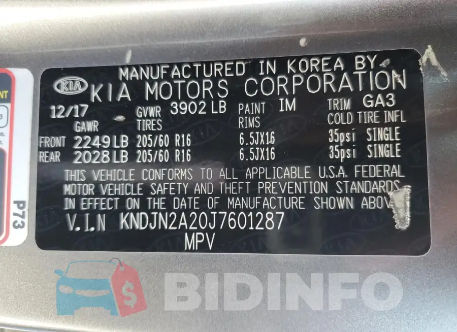 KNDJN2A20J7601287 Photo# 12