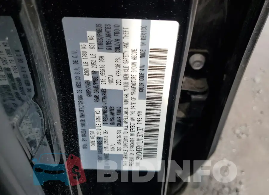 3MVDMBEM1LM137137 Photo# 13