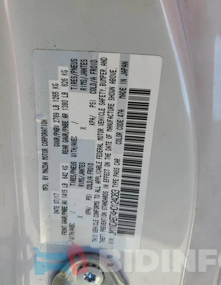 JM1NDAB74H0124083 Photo# 13