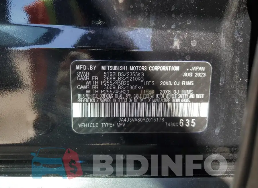 JA4J3VA80RZ015176 Photo# 13