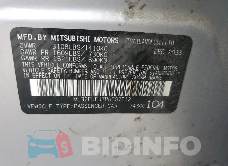 ML32FUFJ7RHF07612 Photo# 13