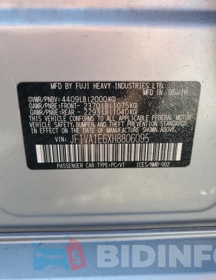 JF1VA1E6XH8806095 Photo# 12