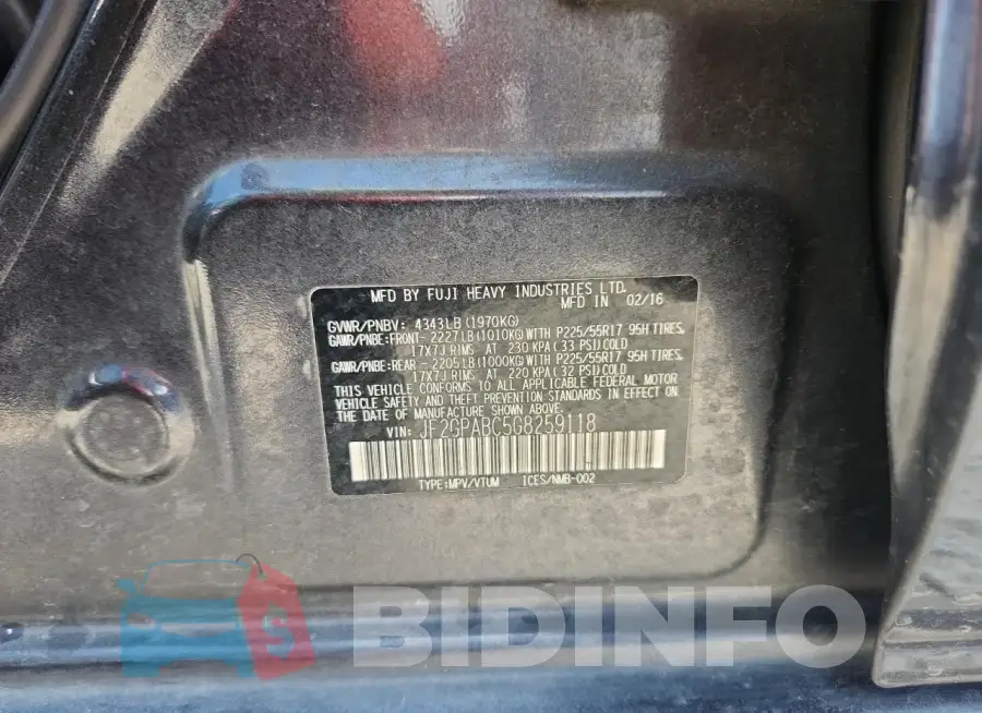 JF2GPABC5G8259118 Photo# 13