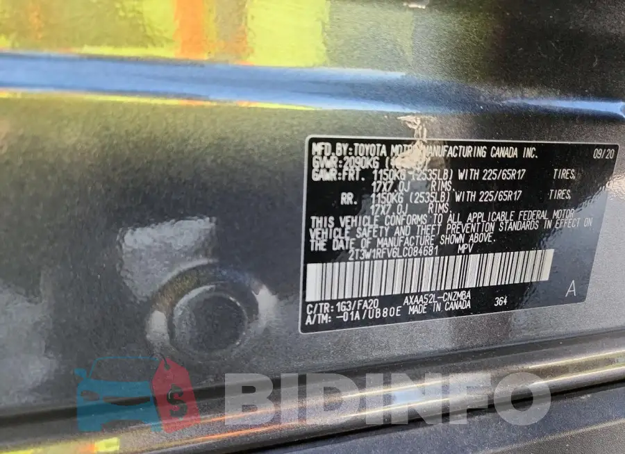 2T3W1RFV6LC084681 Photo# 13