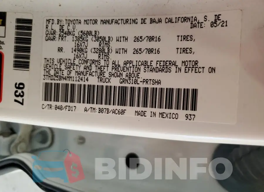 3TMDZ5BN4MM112414 Photo# 13
