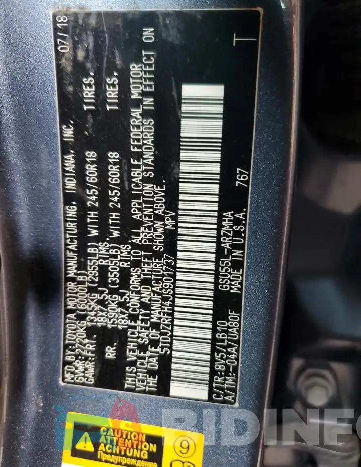 5TDJZRFH4JS901737 Photo# 12