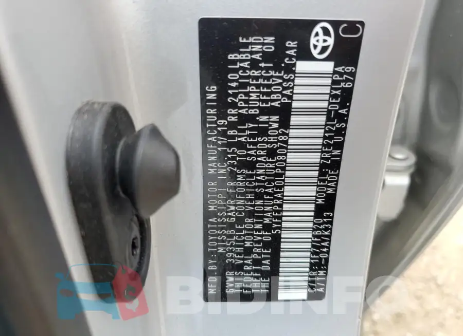 5YFEPRAE0LP080782 Photo# 12