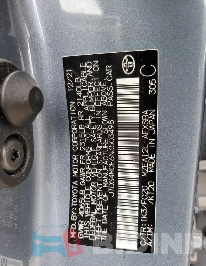 JTDS4MCE6N3503498 Photo# 12