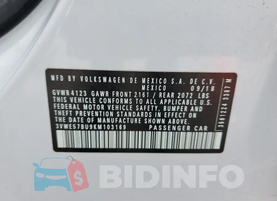 3VWE57BU9KM103169 Photo# 13