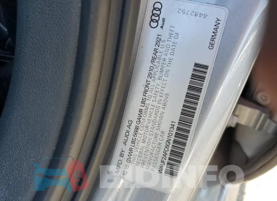 WAUF2AFC6GN101341 Photo# 12