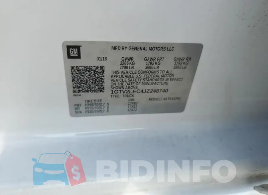 1GTV2LEC4JZ248740 Photo# 12