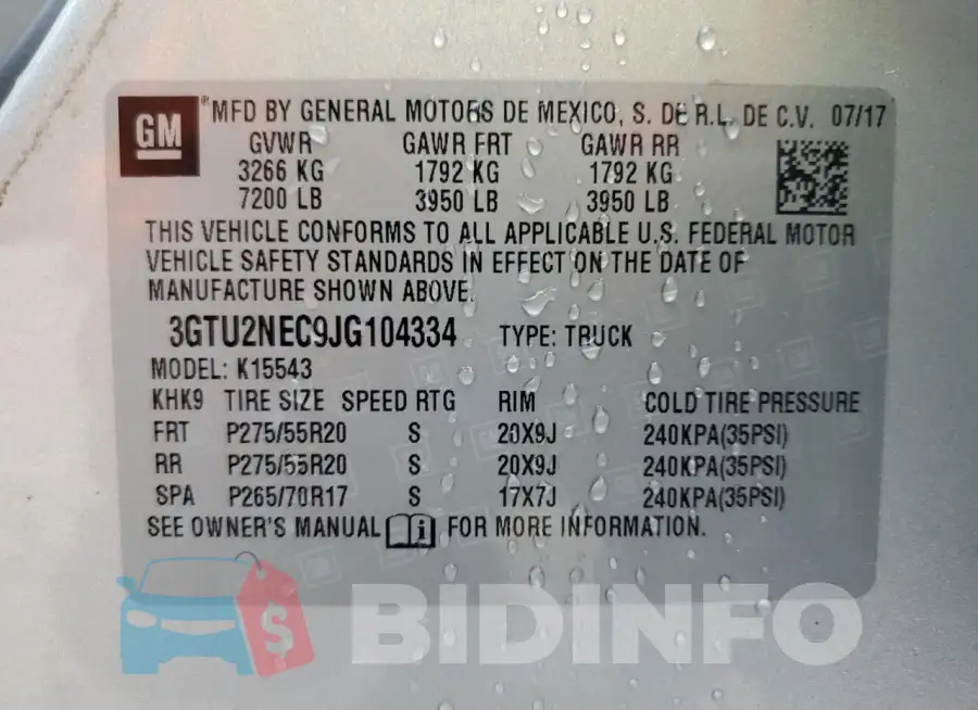 3GTU2NEC9JG104334 Photo# 12
