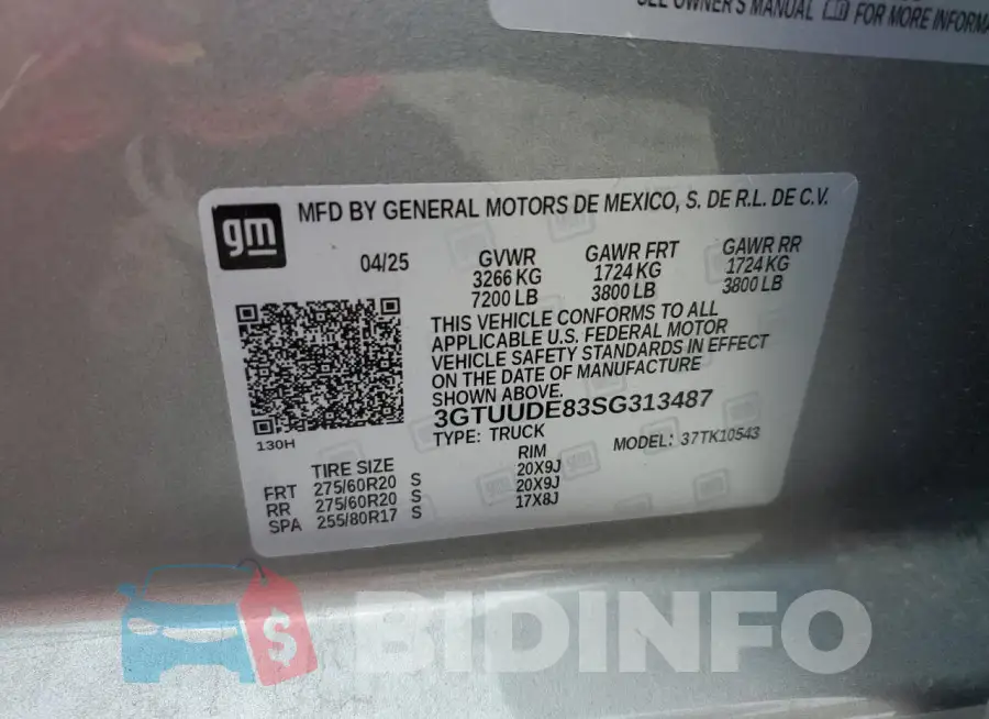 3GTUUDE83SG313487 Photo# 13