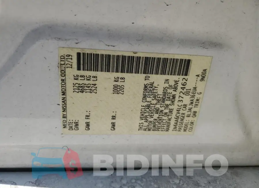 1N4AA6CV4LC372462 Photo# 12