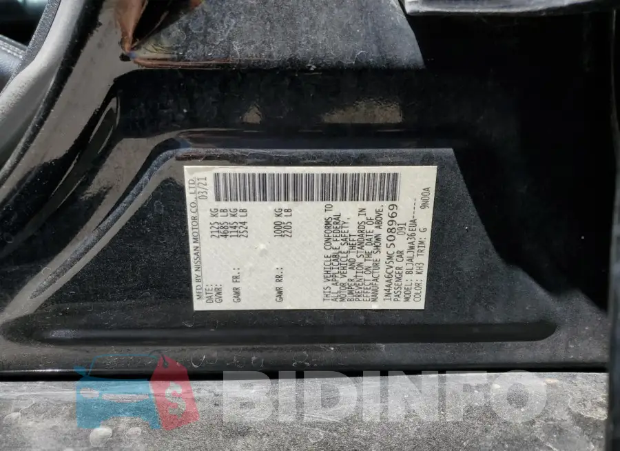 1N4AA6CV5MC508969 Photo# 13