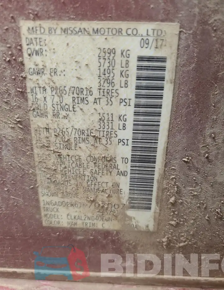 1N6AD0ER6JN707007 Photo# 12