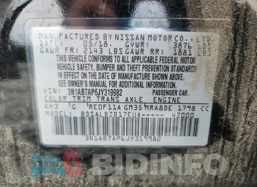 3N1AB7AP6JY319982 Photo# 12