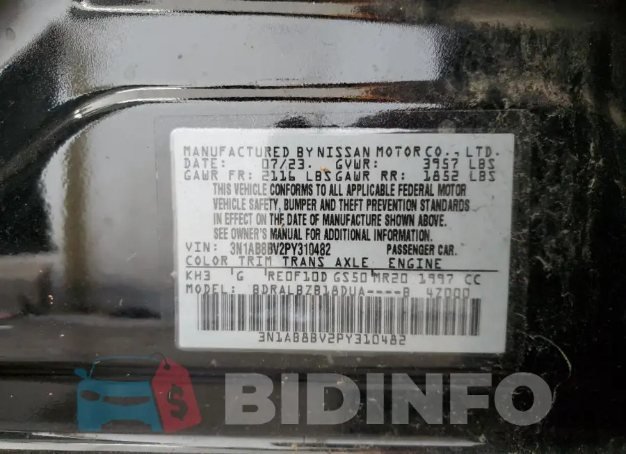 3N1AB8BV2PY310482 Photo# 13