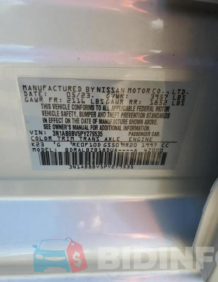 3N1AB8BV5PY279535 Photo# 12
