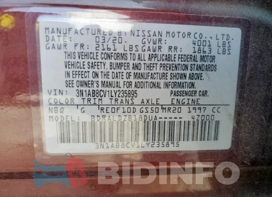 3N1AB8CV1LY235895 Photo# 12
