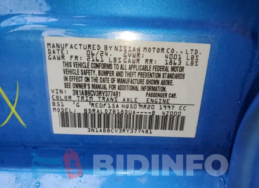 3N1AB8CV3RY377481 Photo# 12